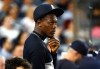 New York Yankees' Jazz Chisholm Jr. reacts in the dugout during the eighth inning of a baseball game against the Colorado Rockies, Wednesday, Sept. 9, 2026, in New York. (AP Photo/Noah K. Murray)