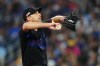 Blue Jays pitcher Max Scherzer reacts on the mound during second inning Major League Baseball action against the Baltimore Orioles in Toronto on Sept. 11, 2026. THE CANADIAN PRESS/Nathan Denette