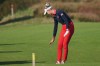 Nelly Korda of the United States takes a drop on the 16th fairwayduring the Solheim Cup at the Bernardus Golf course in Den Bosch, Netherlands, Saturday, Sept. 12, 2026. (AP Photo/Alastair Grant)