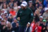 Shane Lowry of Ireland reacts during the Irish Open at Trump International Golf Links in Doonbeg, Ireland, Saturday, Sept. 12, 2026.(AP Photo/Peter Morrison)