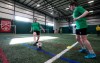 Taegan, left, and Keelyn Stewart, twin teenage soccer stars do drills at practice, they will now be playing for the Calgary Wild FC in Calgary, Alta., Monday, Jan. 27, 2025.THE CANADIAN PRESS/Todd Korol