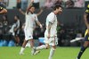 Inter Miami forward Lionel Messi (10) celebrates after scoring a goal during the second half of an MLS soccer match against the Nashville Saturday, Sept. 12, 2026, in Miami. (AP Photo/Marta Lavandier)