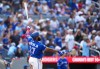 Toronto Blue Jays first baseman Vladimir Guerrero Jr. watches his ball after hitting a solo home run and his first of the season at home while playing against the Baltimore Orioles  during fifth inning American League MLB baseball action in Toronto on Sunday, Sept. 13, 2026. THE CANADIAN PRESS/Nathan Denette