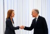 Prime Minister Mark Carney meets with the President of the European Parliament Roberta Metsola in Yerevan, Armenia, on Sunday, May 3, 2026. THE CANADIAN PRESS/Sean Kilpatrick