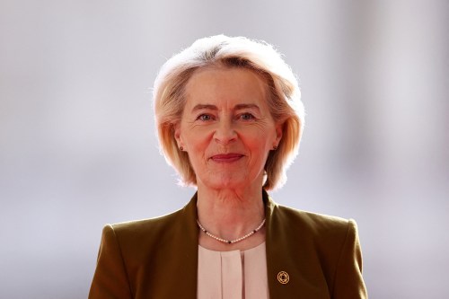 European Commission President Ursula von der Leyen arrives to attend the International Space Summit in Paris Thursday, Sept. 10, 2026. (Abdul Saboor/Pool Photo via AP)