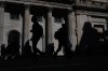 FILE -Pedestrians walk past the Bank of England in London, April 30, 2026. (AP Photo/Kirsty Wigglesworth, File)
