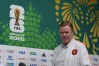FILE - Netherlands head coach Ronald Koeman arrives for a press conference ahead of the World Cup round of 32 soccer match against Morocco in Guadalupe, near Monterrey, Mexico, Sunday, June 28, 2026. (AP Photo/Moises Castillo, File)
