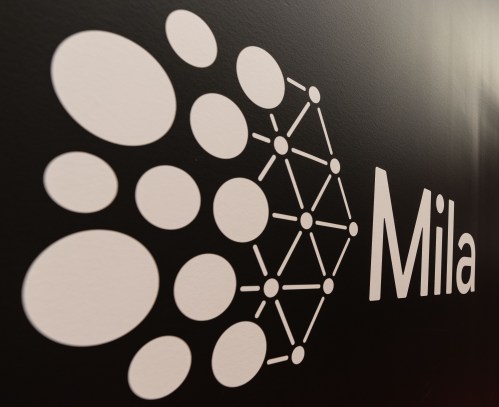 Signage is seen at MILA-Quebec Artificial Intelligence Institute in Montreal on Tuesday, Nov. 12, 2024. THE CANADIAN PRESS/Christinne Muschi