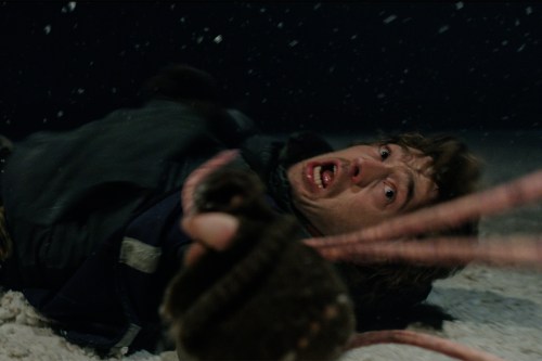 This image released by Sony Pictures shows Austin Abrams in a scene from 