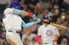 Chicago Cubs' Pete Crow-Armstrong hits a home run during the third inning of a baseball game against the Atlanta Braves, Wednesday, Sept. 16, 2026, in Chicago. (AP Photo/Melissa Tamez)