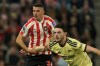 Sunderland's Granit Xhaka, left, and Arsenal's Declan Rice challenge for the ball during the English Premier League soccer match between Sunderland and Arsenal in Sunderland, England, Saturday, Sept. 12, 2026. (AP Photo/Ian Hodgson)