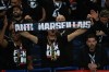FILE - PSG fans cheers ahead of the French League One soccer match between Paris Saint Germain and Olympique de Marseille at Parc des Princes stadium in Paris, France, Sunday, Sept. 24, 2023. (AP Photo/Aurelien Morissard, File)