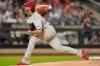 Philadelphia Phillies pitcher Aaron Nola throws during the first inning of a baseball game against the New York Mets, Thursday, Sept. 17, 2026, in New York. (AP Photo/Seth Wenig)