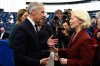 Canada's Prime Minister Mark Carney, front left, speaks with European Commission President Ursula von der Leyen at the European Parliament in Strasbourg, eastern France, Thursday, Sept 17, 2026. (AP Photo/Pascal Bastien)