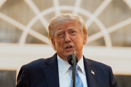 President Donald Trump speaks during a dinner in the Rose Garden of the White House, Thursday, Sept. 17, 2026, in Washington. (AP Photo/Alex Brandon)