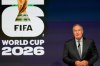 FILE - Host Andrés Cantor speaks during the match schedule reveal for the 2026 soccer World Cup in Washington, Saturday, Dec. 6, 2025. (AP Photo/Chris Carlson,File)