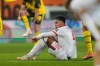 FILE - Augsburg's Noahkai Banks reacts after the Bundesliga soccer match between FC Augsburg and Borussia Dortmund in Augsburg, Germany, Friday, Oct. 31, 2025. (AP Photo/Matthias Schrader, file)