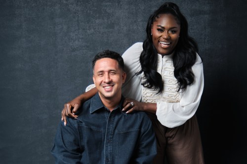 Walter Thompson-Hernandez, left, and Danielle Brooks pose for a portrait to promote 