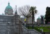 Stairs lead up from the inner harbour towards the B.C. legislature building in Victoria, on Tuesday, April 14, 2026. THE CANADIAN PRESS/Chad Hipolito