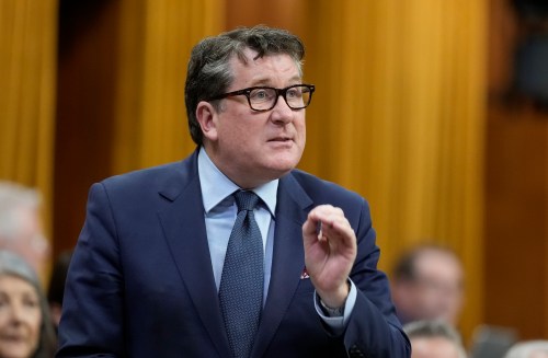 MP for New Brunswick Southwest John Williamson rises during Question Period on Parliament Hill in Ottawa, Thursday, April 16, 2026. THE CANADIAN PRESS/Adrian Wyld
