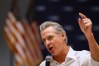 California Gov. Gavin Newsom speaks at a rally for democratic candidates Saturday, Sept. 5, 2026, in Monroe, N.C. (AP Photo/Nell Redmond)