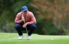 Rory McIlroy of Northern Ireland on the 16th green on day three of the PGA Championship at Wentworth Golf Club in Virginia Water, England, Saturday Sept. 19, 2026. (Adam Davy/PA via AP)
