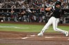 Arizona Diamondbacks' Lars Nootbaar hits during the first inning of a baseball game against the New York Yankees, Saturday, Sept. 19, 2026, in Phoenix. (AP Photo/Caitlin O'Hara)