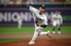 Tampa Bay Rays starting pitcher Griffin Jax throws to home plate during the first inning of a baseball game against the Boston Red Sox, Sunday, Sept. 20, 2026, in St. Petersburg, Fla. (AP Photo/Phelan M. Ebenhack)