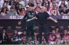 Real Madrid's head coach Jose Mourinho, right, gestures during a Spanish La Liga soccer match between Atletico Madrid and Real Madrid in Madrid, Sunday, Sept. 20, 2026. (AP Photo/Bernat Armangue)