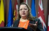 National Chief Cindy Woodhouse Nepinak responds to a reporter's question during a news conference on Parliament Hill in Ottawa on Tuesday, Sept. 22, 2026. THE CANADIAN PRESS/Adrian Wyld