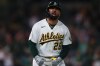 Athletics' Carlos Cortes reacts after hitting a go ahead two-run home run during the eighth inning of a baseball game against the Los Angeles Angels Tuesday, Sept. 22, 2026, in West Sacramento, Calif. (AP Photo/Scott Marshall)