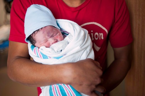 A newborn pictured at Humber River Hospital in Toronto on Oct. 18, 2015. THE CANADIAN PRESS/Marta Iwanek