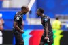 Canada's Derek Cornelius (13), left, and Canada's Richie Laryea (22) celebrate after the World Cup round of 32 soccer match between South Africa and Canada in Inglewood, Calif., near Los Angeles, Sunday, June 28, 2026. (AP Photo/Mark J. Terrill)