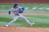 Toronto Blue Jays starting pitcher Dylan Cease throws to the Texas Rangers during the second inning of a baseball game Friday, Sept. 18, 2026, in Arlington, Texas. (AP Photo/Julio Cortez)
