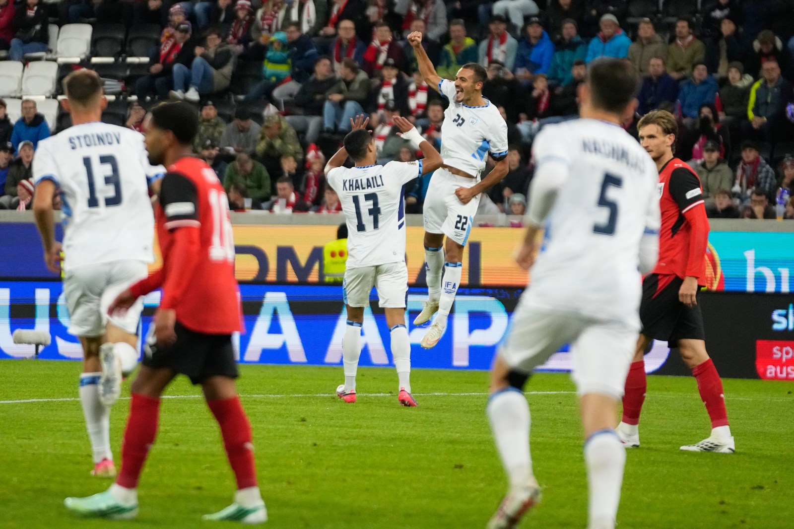 Israel striker sent off for gun celebration in Nations League