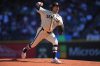 Seattle Mariners starting pitcher Logan Gilbert throws against the Los Angeles Angels during the first inning of a baseball game, Sunday, Sept. 27, 2026, in Seattle. (AP Photo/Lindsey Wasson)