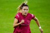 FILE - NC Courage midfielder Ashley Sanchez (2) in action during an NWSL soccer match between the NC Courage and Louisville Racing in Louisville, Ky., on March 15, 2025. (AP Photo/AJ Mast, File)