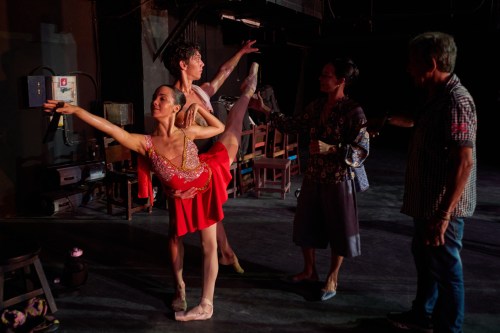 Dancers from the National Ballet of Cuba practice under the direction of National Ballet Director Viengsay Valdes, center, in Havana, Cuba, Friday, Aug. 21, 2026. (AP Photo/Ramon Espinosa)