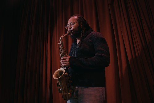 Saxophonist, Immanuel Wilkins poses for a portrait on Monday, Sept. 28, 2026, in New York. (AP Photo/Andres Kudacki)