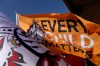 An Every Child Matters flag flies in the breeze during the second annual South Island Powwow at Royal Athletic Park in Victoria on Saturday, Sept. 30, 2023. THE CANADIAN PRESS/Chad Hipolito