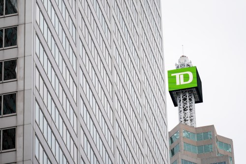 TD Bank signage is pictured in the financial district in Toronto, Friday, Sept. 8, 2023. THE CANADIAN PRESS/Andrew Lahodynskyj