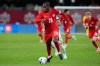 Canada's Jonathan David brings the ball forward during International friendly action against Chile, in Toronto, on Saturday, Sept. 26, 2026. THE CANADIAN PRESS/Chris Young