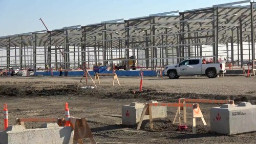 Bell Canada is building what's expected to be Canada's largest Canadian-owned data centre outside Regina, seen under construction, on Thursday, Aug. 27, 2026. THE CANADIAN PRESS/Jeremy Simes