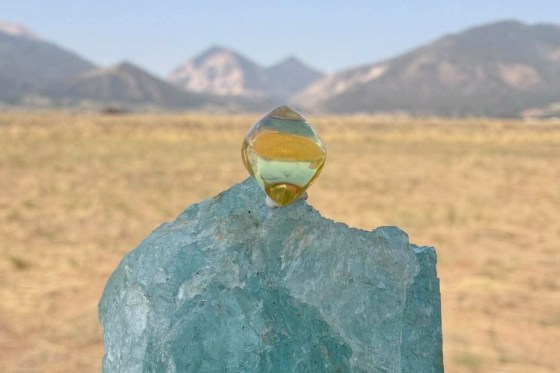 The American Dream diamond sitting on top of a large gem in Buena Vista, Colo. (Jack Pearadin via The Associated Press)