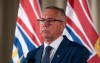 B.C. Conservatives interim leader Lorne Doerkson listens to a reporter’s questions during a press conference in Vancouver on Thursday, Oct. 1, 2026. THE CANADIAN PRESS/Rich Lam