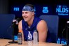 Los Angeles Dodgers pitcher Tarik Skubal speaks during a news conference ahead of a baseball NL Division Series Friday, Oct. 2, 2026, in Los Angeles. (AP Photo/Mark J. Terrill)