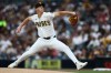 San Diego Padres starting pitcher Walker Buehler works against an Arizona Diamondbacks batter in the first inning of a baseball game Saturday, Sept. 26, 2026, in San Diego. (AP Photo/Karl Anderson)