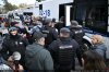 In this photo released by Russian Communist Party Press Service, Police detain demonstrators after a rally marking the 33rd anniversary of the events in memory of those who were killed during the 1993 bloody clashes between government forces and supporters of the rebellious parliament, in Moscow, on Sunday, Oct. 4, 2026. (Russian Communist Party Press Service via AP)