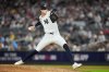 New York Yankees starting pitcher Cam Schlittler throws to the Boston Red Sox during the seventh inning in Game 1 of baseball's American League Wild Card Series, Tuesday, Sept. 29, 2026, in New York. (AP Photo/Frank Franklin II)