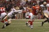 FILE - New Orleans Saints' Steve Gleason blocks a punt which the Saints ran in for the first score of an NFL football game against the Atlanta Falcons, at the Louisiana Superdome in New Orleans, Sept. 25, 2006. (Michael DeMocker/The Advocate via AP)